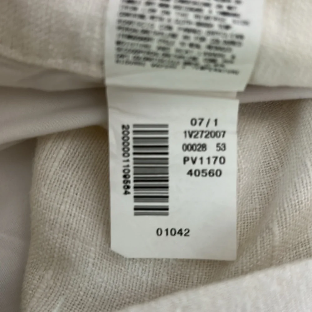 Versace Men's Size US 32 Euro 42 Made in Italy 2007 Cream Pants Linen Silk Trim